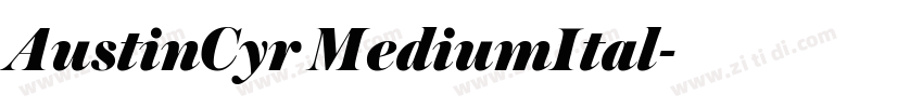 AustinCyr MediumItal字体转换